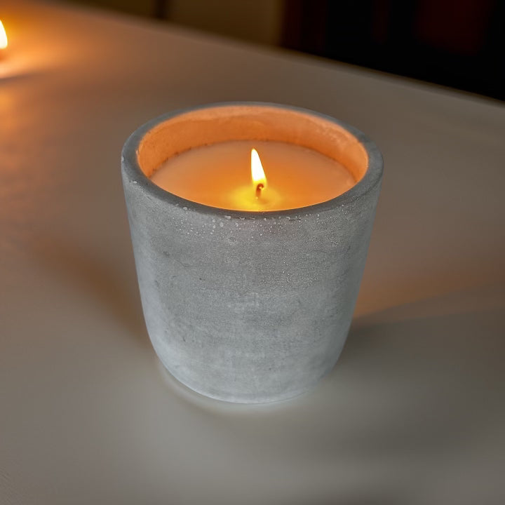 Rustic Grey Candle